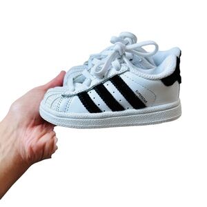 Toddler Adidas SUPERSTAR White Sneakers Shoes Size 5K